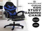 Sarantino Cueva Reclining High Back Office Gaming Chair Seat Retractable Footrest Office Comput CHR-ASA-CUE-BKBU