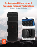 VEVOR 5.5 Cu.ft Weatherproof Hard Case with 3 Handles Large Capacity Case Black V952-FFYSTX72LFYCXYXH8V0