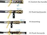 12 feet Low Pressure Propane RV Quick Connect Extension Hose, 1/4" Safety Shutoff Valve & Male Full V1258-DP02-C-279
