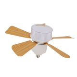 Socket Ceiling Fan Light with Remote Dimmable Small Ceiling Fan 3 Colors Easy Install Screw in E26 V1294-YM0901-3119250026411