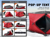 Portable Ice Shelter, 3-4 Person Insulated Pop-Up Ice Fishing Tent, 35 Square Feet Fishable Area, V952-BDBHS707080IORFPQV0