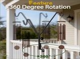 15 in Deck Railing Plant Hanger 2 PCS, Deck Hooks for Railing Heavy Duty Solid Iron Shepherds V1107-118-64355-BLK-15IN