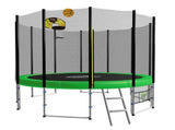 Kahuna Blizzard 8 ft Trampoline Green with Basketball Set - Green TRA-BLZ-08-GN-BB
