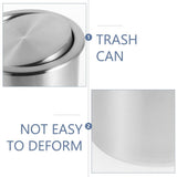 Countertop Embedded Garbage Bin Plated Silver Stainless Steel Hygienic Swing Lid V1192-AZ-W-31440
