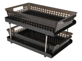 2 Tier Organizer Multi Purpose Storage Baskets Bathroom Storage Organizer Vanity Counter Container V1294-YM0901-3117250007311