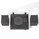 Crosley Zane 3-Speed Bluetooth Vinyl Record Player Turntable, with Matching Stereo Speakers - Black V398-CR7503A-BK4