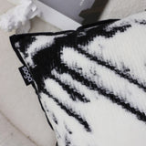 SOGA 35cm Throw Pillow Black and White Leopard Thick Premium Polyester Fiber for Home Decor FRENCHCUSHION324