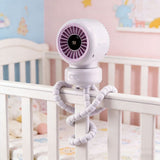 Rechargeable Baby Stroller Fan, Digital Display Clip Fan, Flexible Tripod Cooler, Quiet Wind Blower V1369-AZ3-W-10381