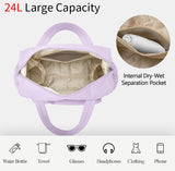 Sports Bag - Waterproof Travel Bag - 24 Liter Carry Bag - Zippered - Lightweight & Durable V1188-ZXY-131-775