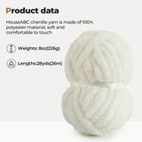 Chunky Yarn for Hand Knitting Soft Jumbo Bulky Fluffy Yarn for Crocheting Blanket Scarf DIY 8 Pack V1258-DP02-C-1322