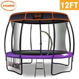 Kahuna Trampoline 12 ft with Roof - Purple TRA-KAH-12-PU-RF