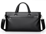 Black Men's PU Leather Briefcase - Waterproof Laptop Messenger Bag with Adjustable Strap - Large V888-ELOSUNG57015-1