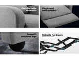 Artiss Recliner Armchair Grey Fabric Bolivia RECLINER-A4-LIN-GY