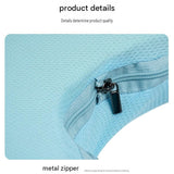 Blue Memory Foam Beauty Pillow for Side Sleepers - Anti-Wrinkle Face Pillow with Breathable Mesh V888-ELOSUNG56300