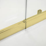 Adjustable 1200x1100mm Double Sliding Door Glass Shower Screen in Gold V63-845241