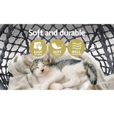 Gardeon Hammock Chair Outdoor Hanging Macrame Cotton Indoor Grey HM-CHAIR-SWING-GREY