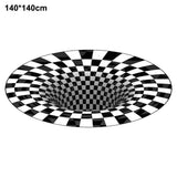 3D Round Carpet Rug Living Room Doormat Coffee Table Blanket 3D Optical Decorative Carpet for V1294-YM0717-10104687