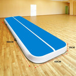 Powertrain 3m x 1m Air Track Inflatable Gymnastics Mat - Blue White IFM-0301-BUWH