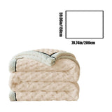 Extra Thick Flannel Fleece Throw Blanket Double Layer Warm & Soft Blanket for Bed, Couch, or V1366-AZ2-W-11873
