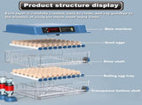 CARLA HOME 128 Egg Incubator withmatic Turning, LED Display, Humidity & Temperature Control, V178-36356