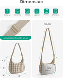 Quilted Crossbody Bag for Women, Lightweight Puffer Purse for Travel, Daily Use & Work V1258-DP02-F-8