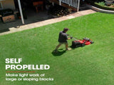 BAUMR-AG 18" 150cc Self Propelled Lawn Mower, 7 Height, Steel Deck, Cup Holders, 4-Stroke Petrol V219-MOWSPRBM18SA