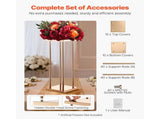 Wedding Flower Stand, 10PCS 60cm Column Flower Stand, Floral Stands with Metal Laminate, Cylindrical V952-HLHJLFT10J60MT7YR001V0