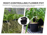 10pcs Black Plastic Orchid Flower Pots with Holes, Breathable Root V1366-AZ2-W-21148