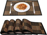 8 Pack Bamboo Placemats Black V1221-XM-ZBCD-001