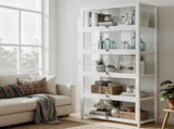 Artiss 5-Tier Display Cabinet Storage Bookshelf Clear Shelf White FUR-T-DSHELF-03-WH