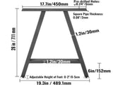 Metal Table Legs 28 x 17.7 inch A-Shaped Desk Legs Set of 2 Heavy Duty Bench Legs with Polyurethane V952-TZZTY28X17.7AAHCPV0