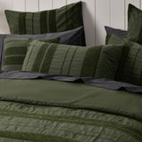 Bianca Avery Forest Chenille Striped Quilt Cover Set Queen V442-BCA-QUILTCS-AVERY-FOREST-QS