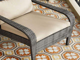 Coastal Weave Reclining Armchair with Bonus Cushion Covers V264-OTF-569S-LGR-NA-1