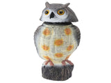 Fake Owl Statue Plastic Owl Bird Deterrents Scarecrow Owl Decoy with Shaking Head Bird Repel for V1294-YM0703-3111230099611