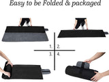 Black and Grey 3-Layer Waterproof Outdoor Blanket Portable, All-Weather Picnic & Camping Mat with V888-ELOSUNG36977