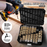 RYNOMATE 230 pcs Drill Bits Set with Black Plastic Case V227-8287305306230