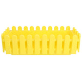 Large Yellow Plastic Rectangular Planter for Courtyard and Garden Fence Decor V1192-AZ-W-30334