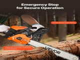 58 cc Gas Chainsaw, 508 mm Gas Powered Chainsaw, 2.0 kW Power Chain Saw with Non-Slip Handle, V952-RQLJ20INCHECJ8F83001V0