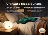 Nighttime Anxiety Relief & Relaxation Set - Green Imitation Silk Sleep Eye Mask and Smart White V888-ELOSUNG53623