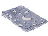 1.5x2m Luminous Blanket Double Side Flannel Star Moon Design Soft Glow in The Dark Blanket for V1294-YM0523-3117220043213
