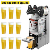 VEVOR Semi-automatic Cup Sealing Machine Cup Sealer Silver 300-500 Cups/Hour V952-NFKWY-680220VX97FV3