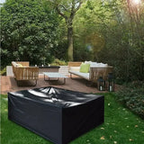 1 Piece 210D Oxford Patio Furniture Cover, Waterproof Windproof UV-Resistant Protection for Garden V1189-LC-HW-00243