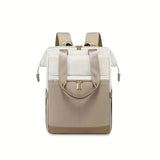 White with black Korean-style Fashion Compact Backpack, Multi-functional & Large Capacity, V1232-HXJZBB002