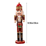 Nutcracker Soldier Ornaments 38cm Nutcracker Figure Wooden Ornaments for Home Christmas Party V1294-YM0714-10309569