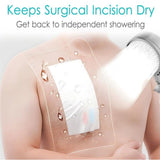 Waterproof Shower Cover Non-Stick Center Pad,10 Pcs Peritoneal Dialysis Port Protector,Clear V1369-AZ3-W-18933