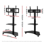 Artiss Mobile TV Stand for 32"-70" TVs Mount Bracket Portable Solid Trolley Cart TV-MOUN-W04-BK