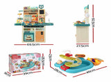 Keezi 2 Piece Kids Pretend Kitchen Playset Water Toys Fishing Game Food Play PLAY-KITCHEN-SINK-GN