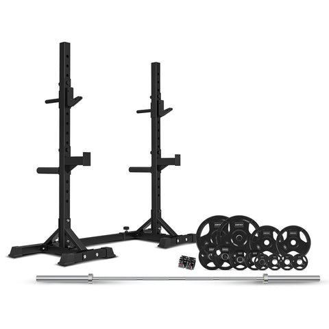 CORTEX SR-10 Squat Rack Package + 100kg Olympic Tri-Grip Weight Plates Package V420-CSST-SR10-C