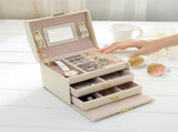 Jewellery Storage Box Girls Rings Necklaces Display Organiser Storage Case V63-824941