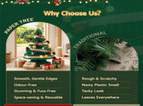 Jingle Jollys Paper Christmas Tree 62CM w/ Star Topper LEDs Xmas Decorations Kit Home Office Green PAPER-XMAS-TR-53-GN